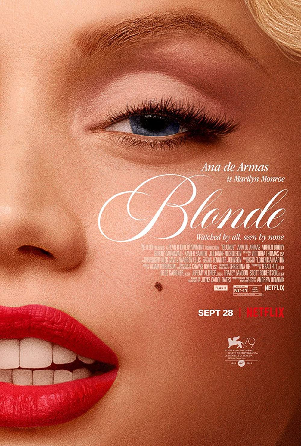 Film poster for BLONDE (2022)