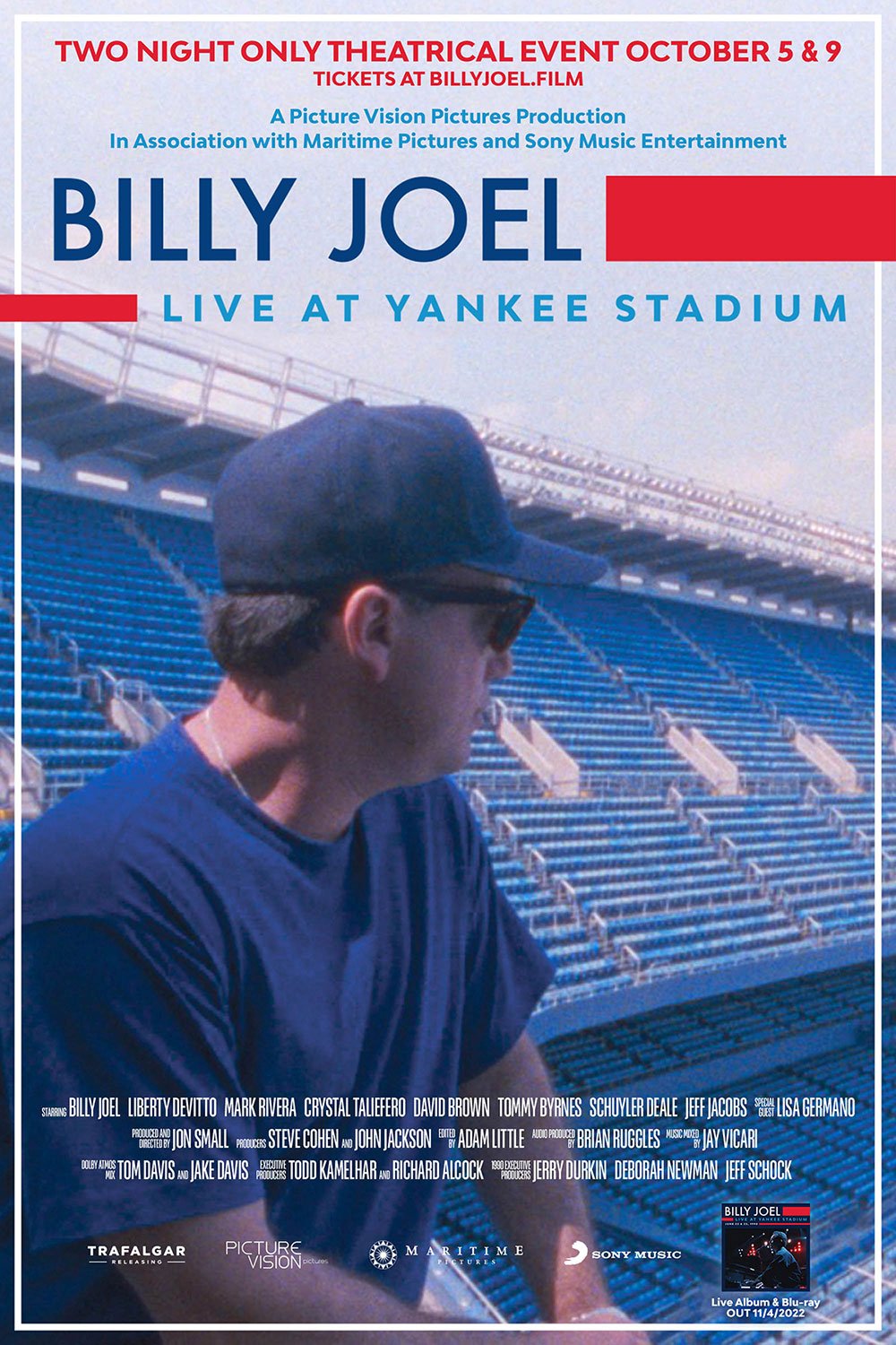 Film poster for BILLY JOEL LIVE AT YANKEE STADIUM (2022)