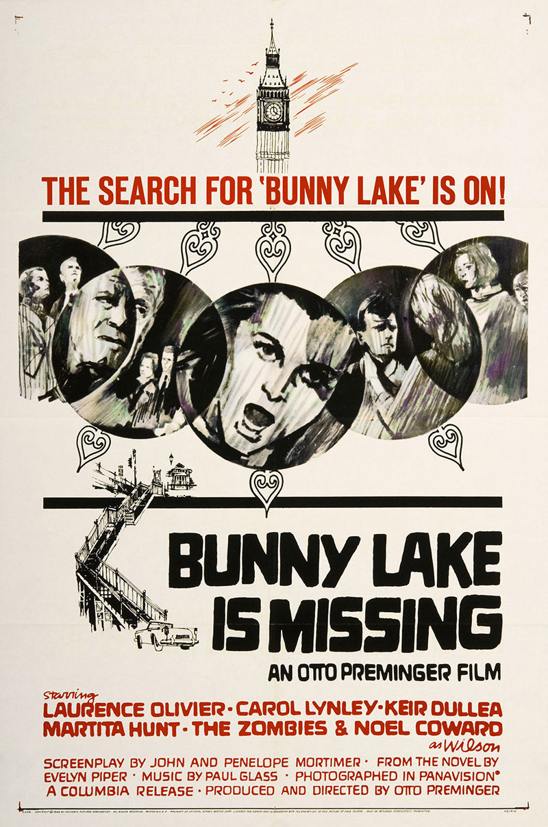 Film poster for BUNNY LAKE IS MISSING (1965)
