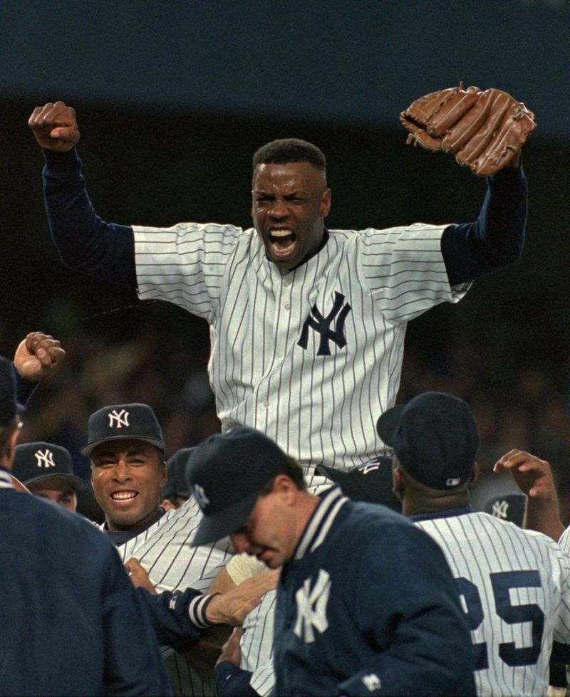New York Yankee baseball player Dwight Gooden