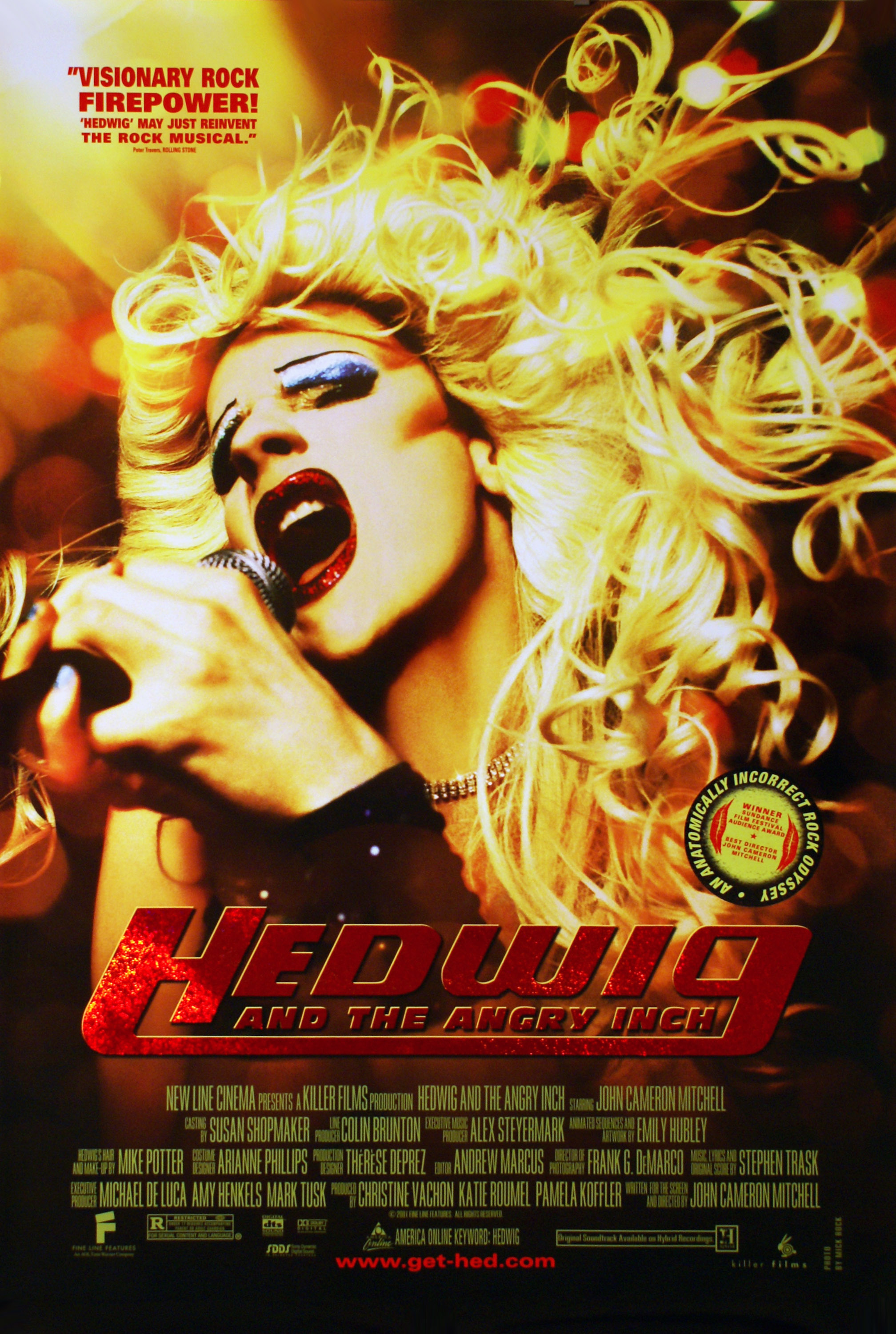 Film poster for HEDWIG AND THE ANGRY INCH (2001)