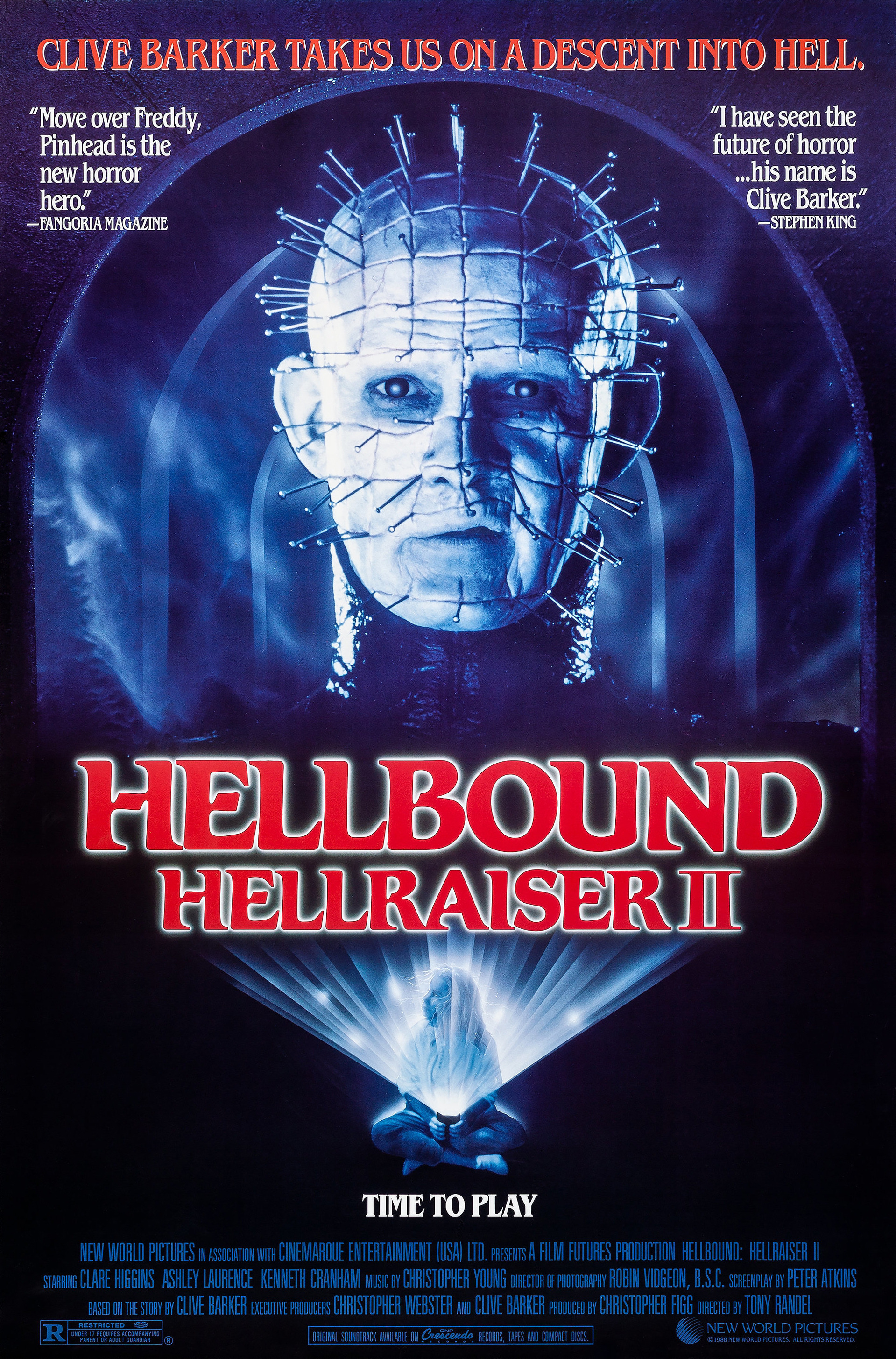 Film poster for Hellbound: Hellraiser II (1988)
