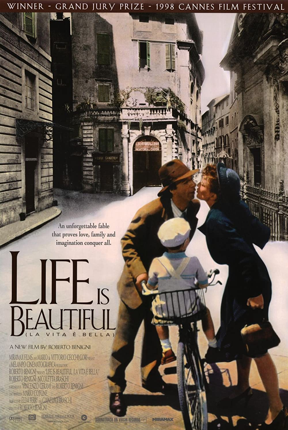 Theatrical poster for Life is Beautiful 1997