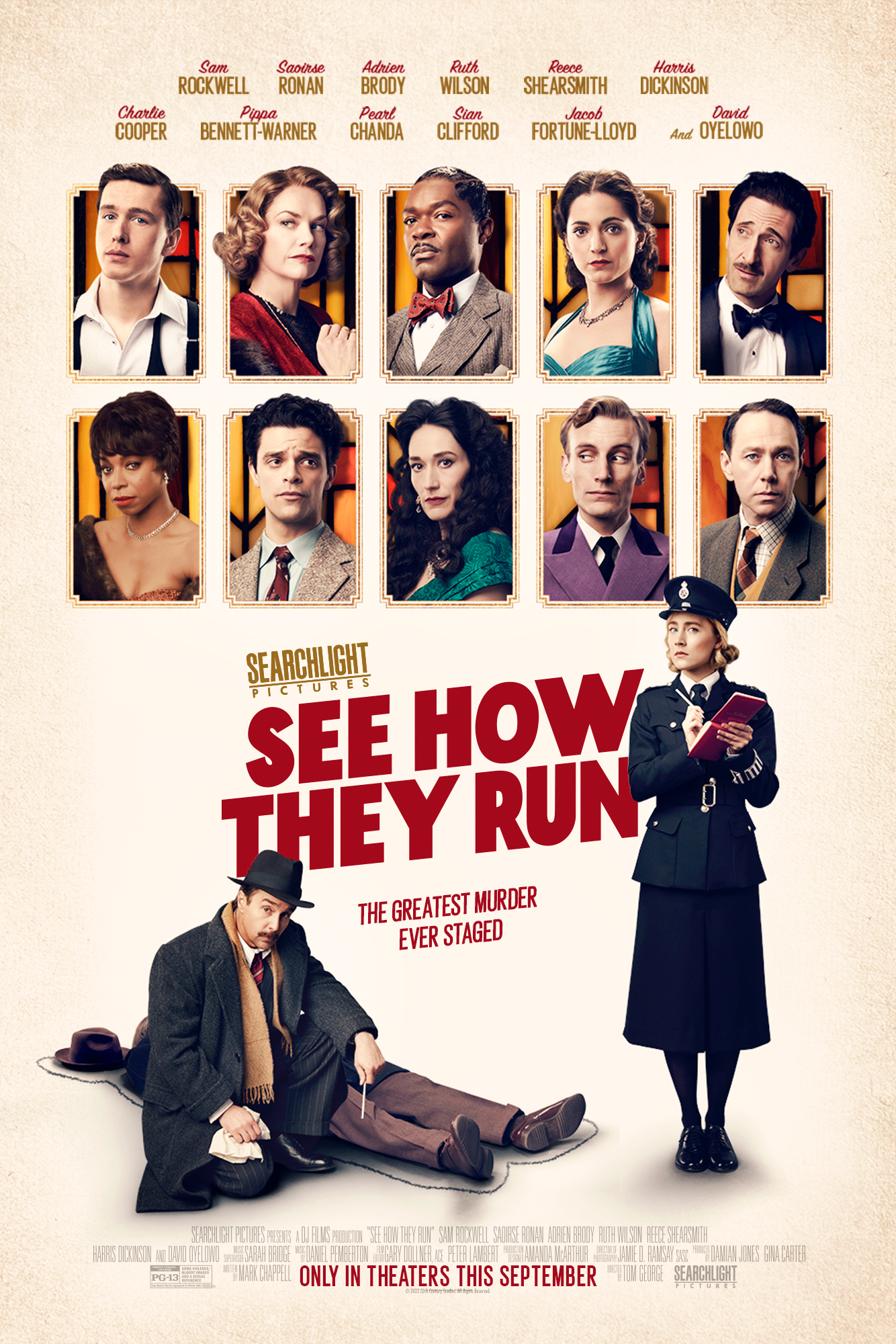 Film poster for SEE HOW THEY RUN (2022)