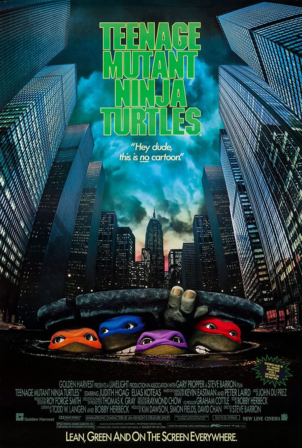 Film poster for TEENAGE MUTANT NINJA TURTLES (1990)