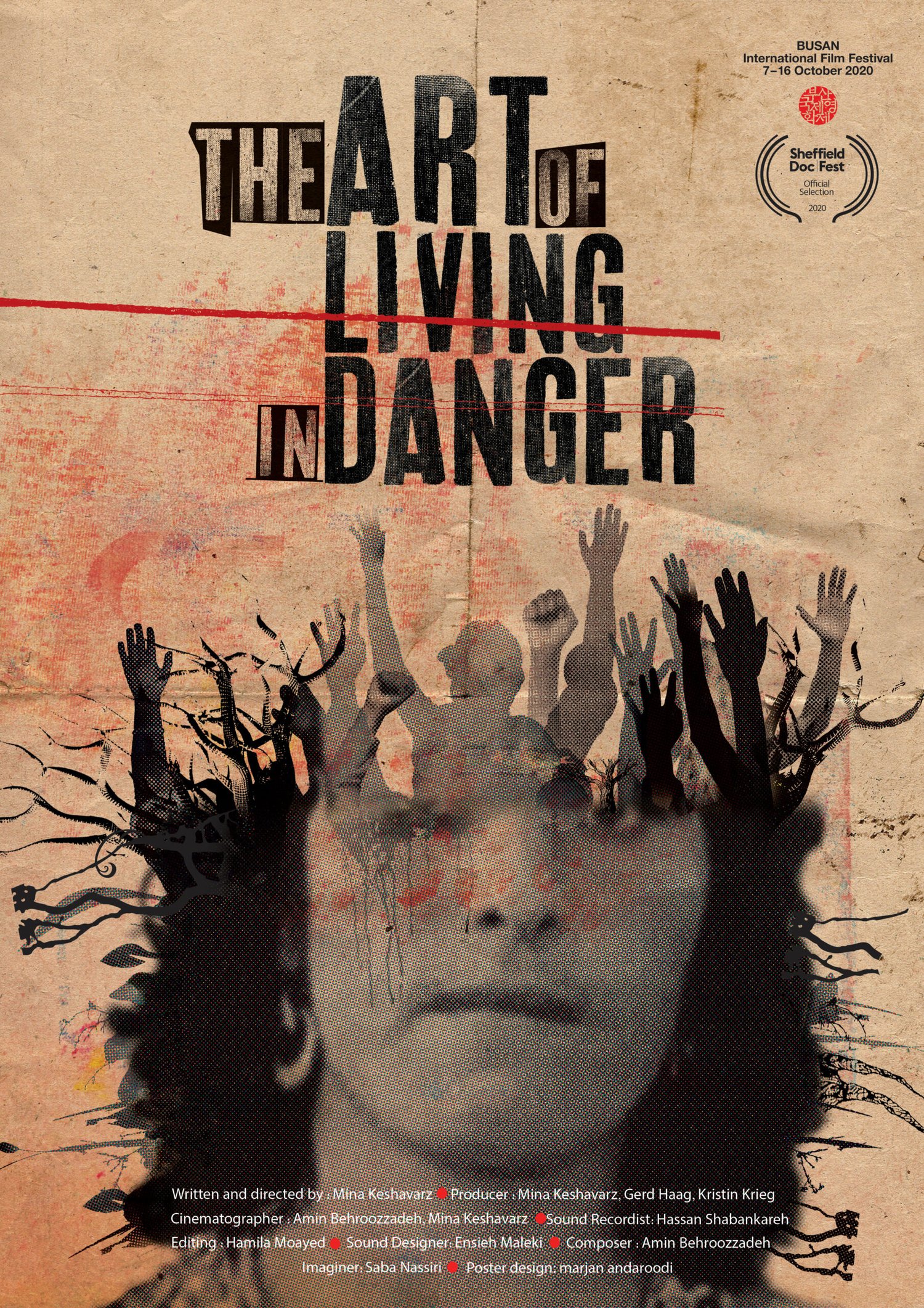 Film poster for THE ART OF LIVING IN DANGER (2020)