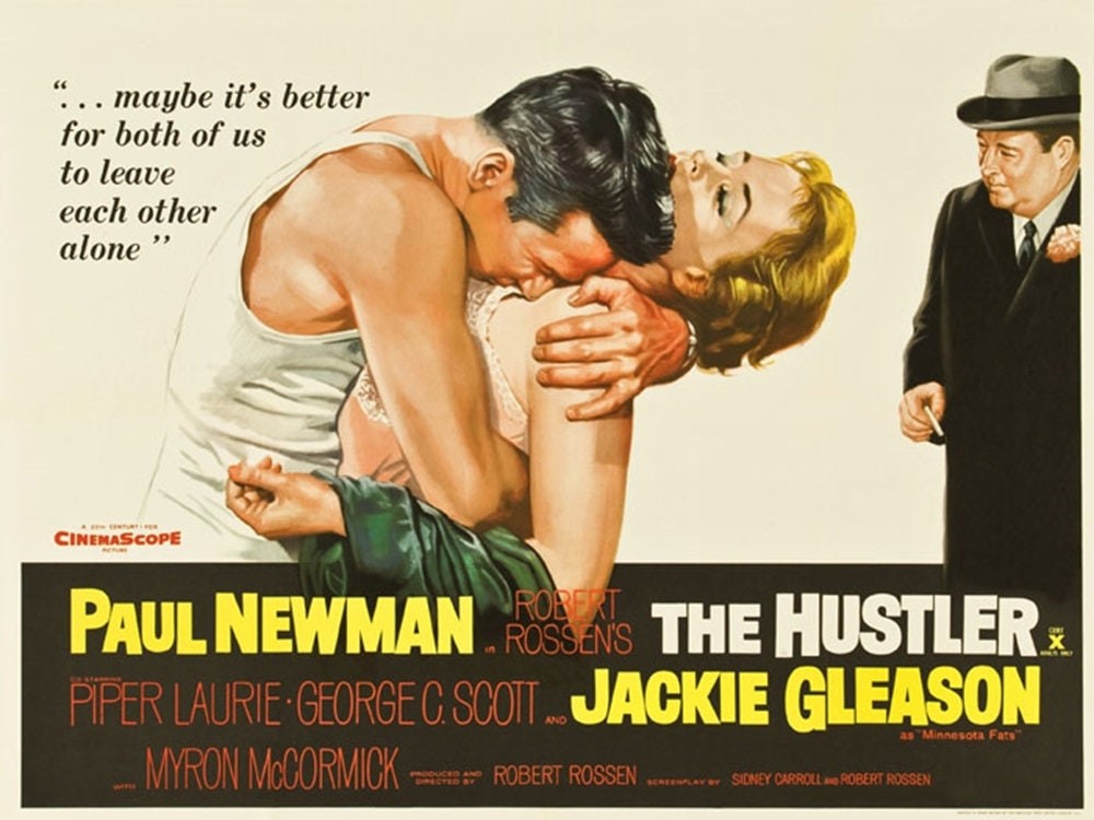 Film poster for Paul Newman in THE HUSTLER (1961)