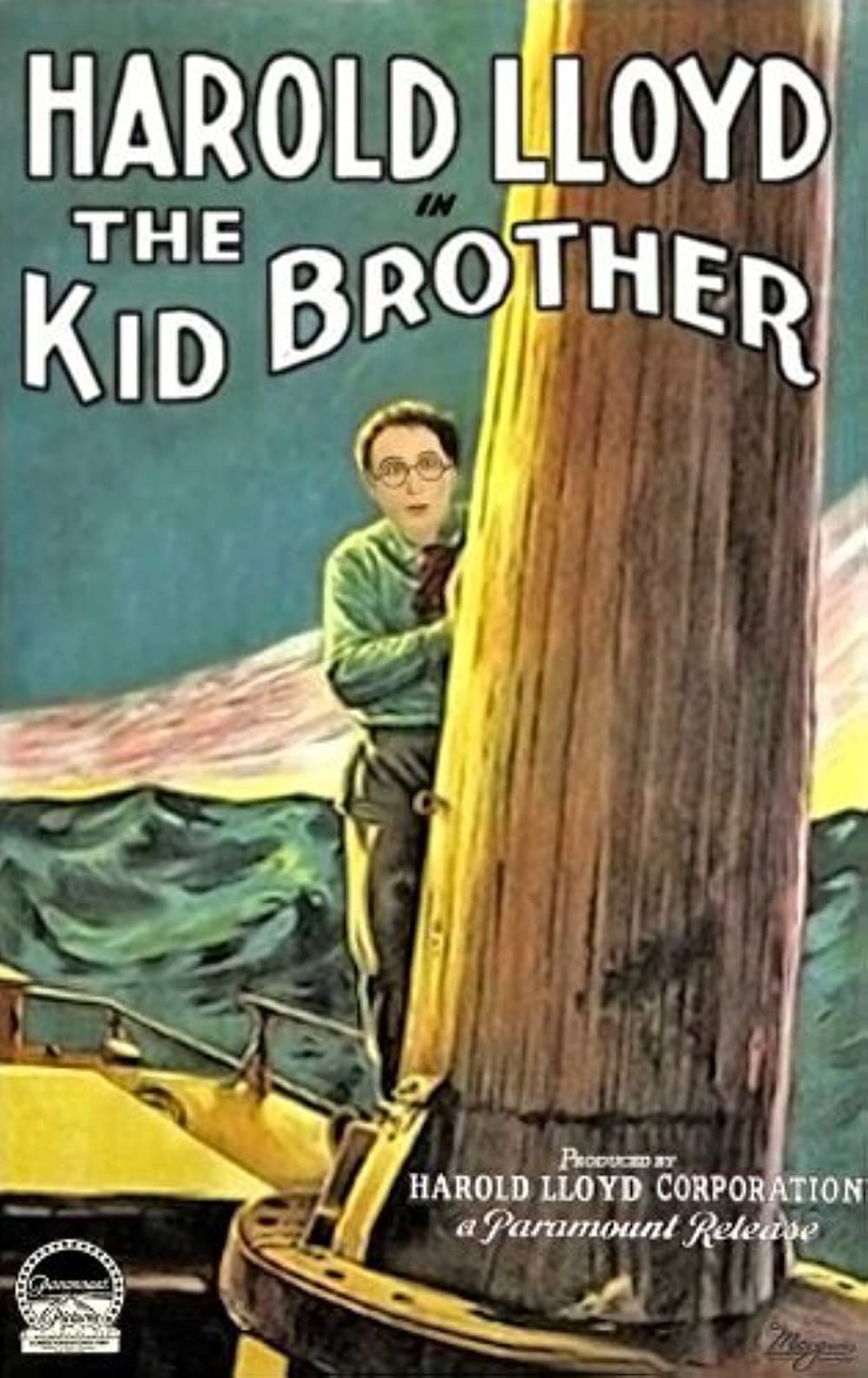 Film poster for Harold Lloyd in THE KID BROTHER (1927)