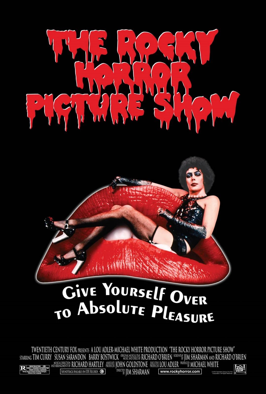 Film poster for THE ROCKY HORROR PICTURE SHOW (1975)