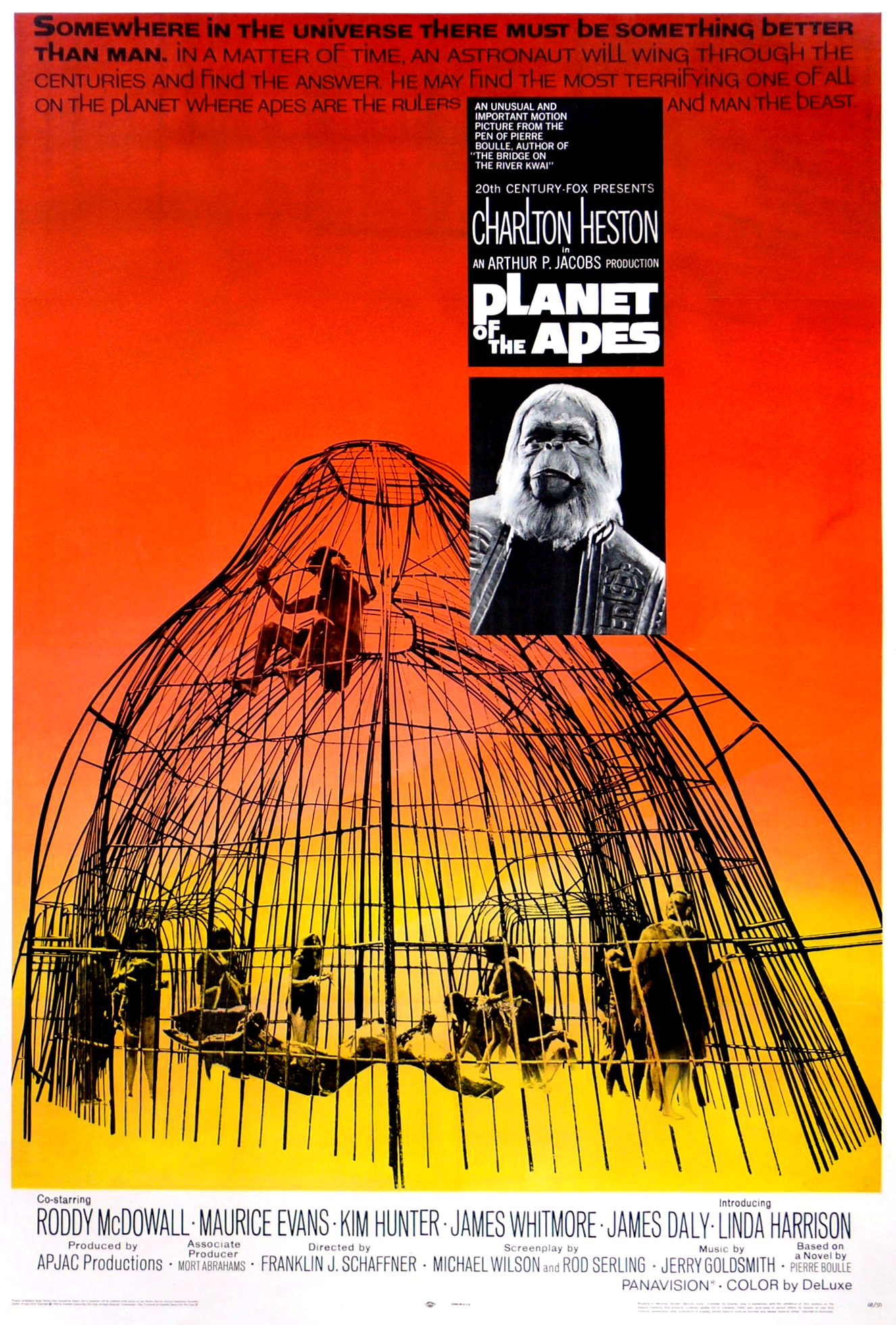 Graphic poster for The Planet of the Apes 1968