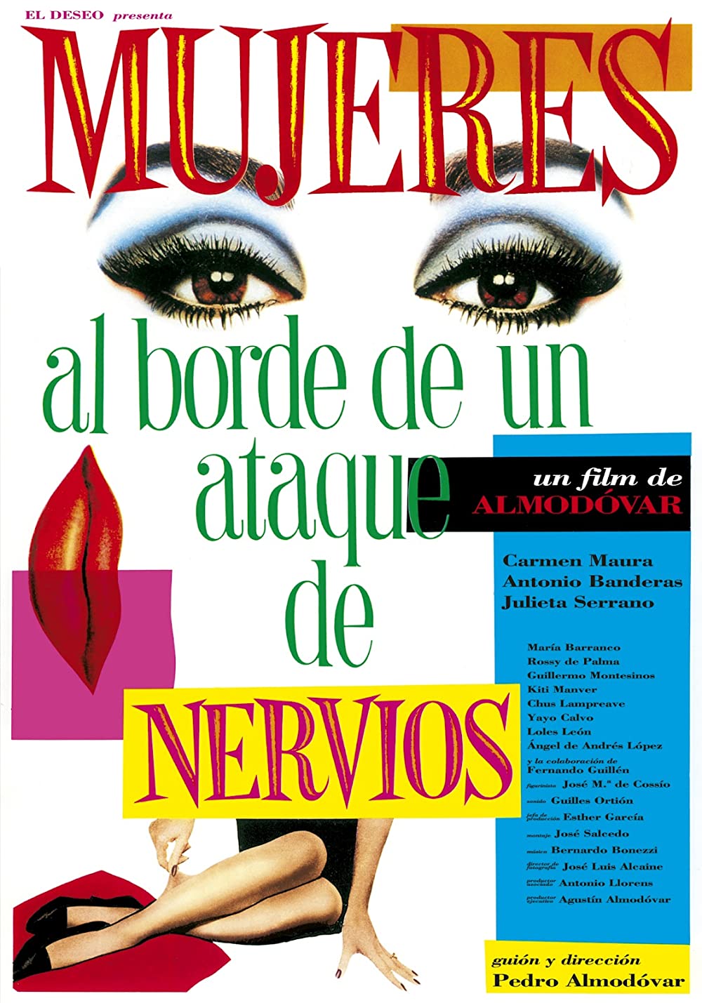 Film poster for Pedro Almodóvar’s WOMEN ON THE VERGE OF A NERVOUS BREAKDOWN (1988)