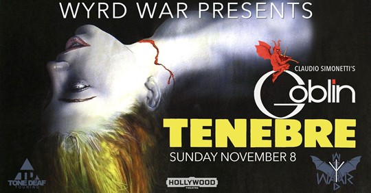 TENEBRE with Claudio Simonetti’s GOBLIN poster