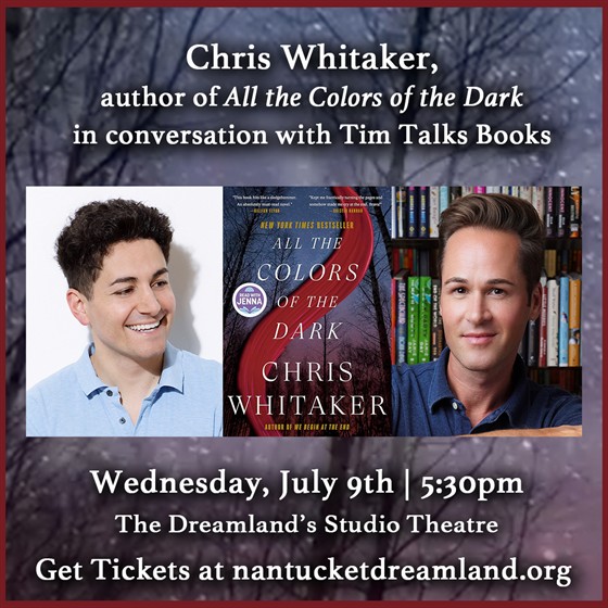 Author Chris Whitaker with Tim Talks Books